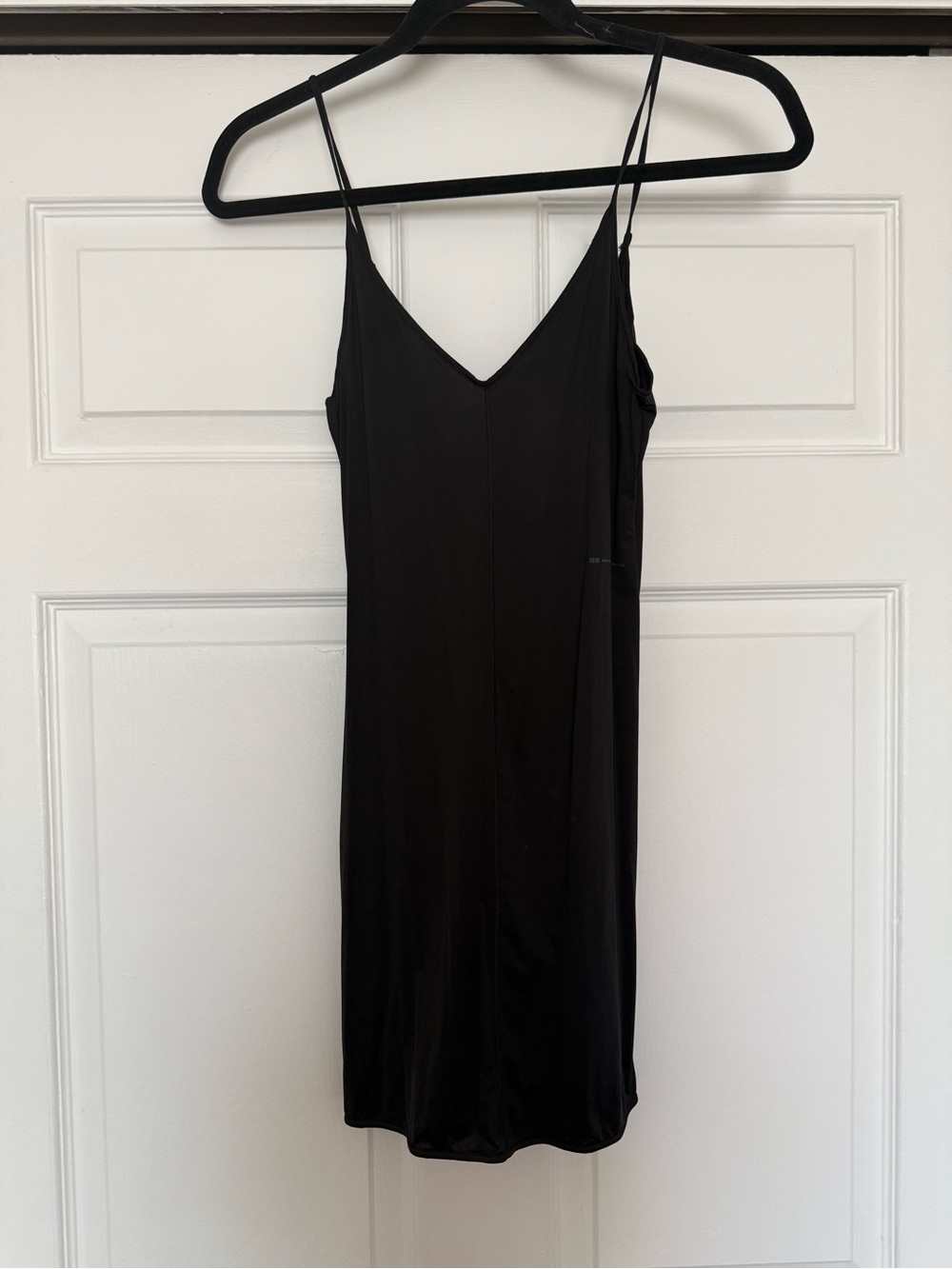 Uniqlo Alexander Wang Airism Black Spaghetti-Strap V-Neck Mini Dress